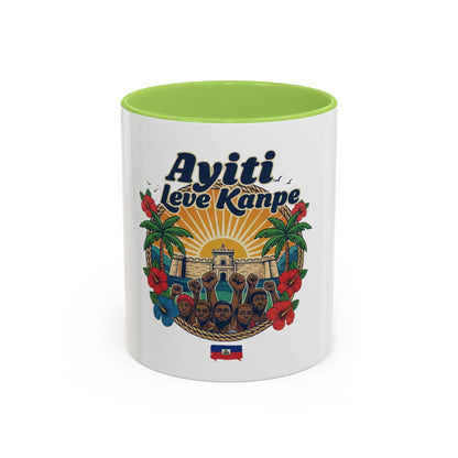 Ayiti Leve Kanpe Coffee Mug – Haitian Pride Accent Mug (11/15oz)