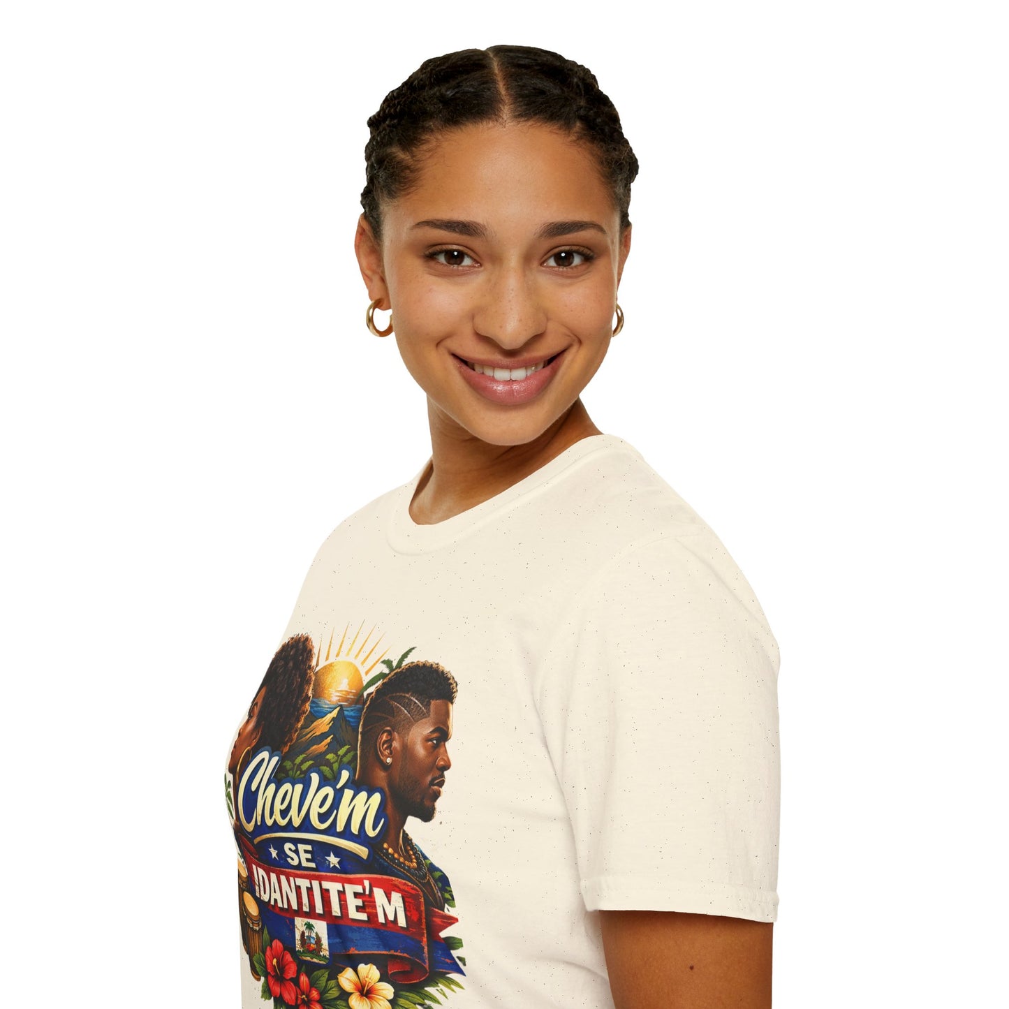 T-Shirt — "Chevem Se Identite'm" Afro-Caribbean Pride Graphic Tee
