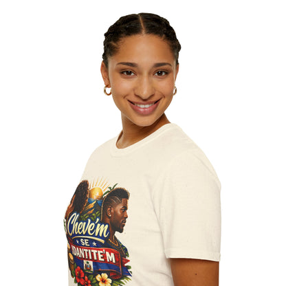T-Shirt — "Chevem Se Identite'm" Afro-Caribbean Pride Graphic Tee