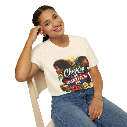 T-Shirt — "Chevem Se Identite'm" Afro-Caribbean Pride Graphic Tee