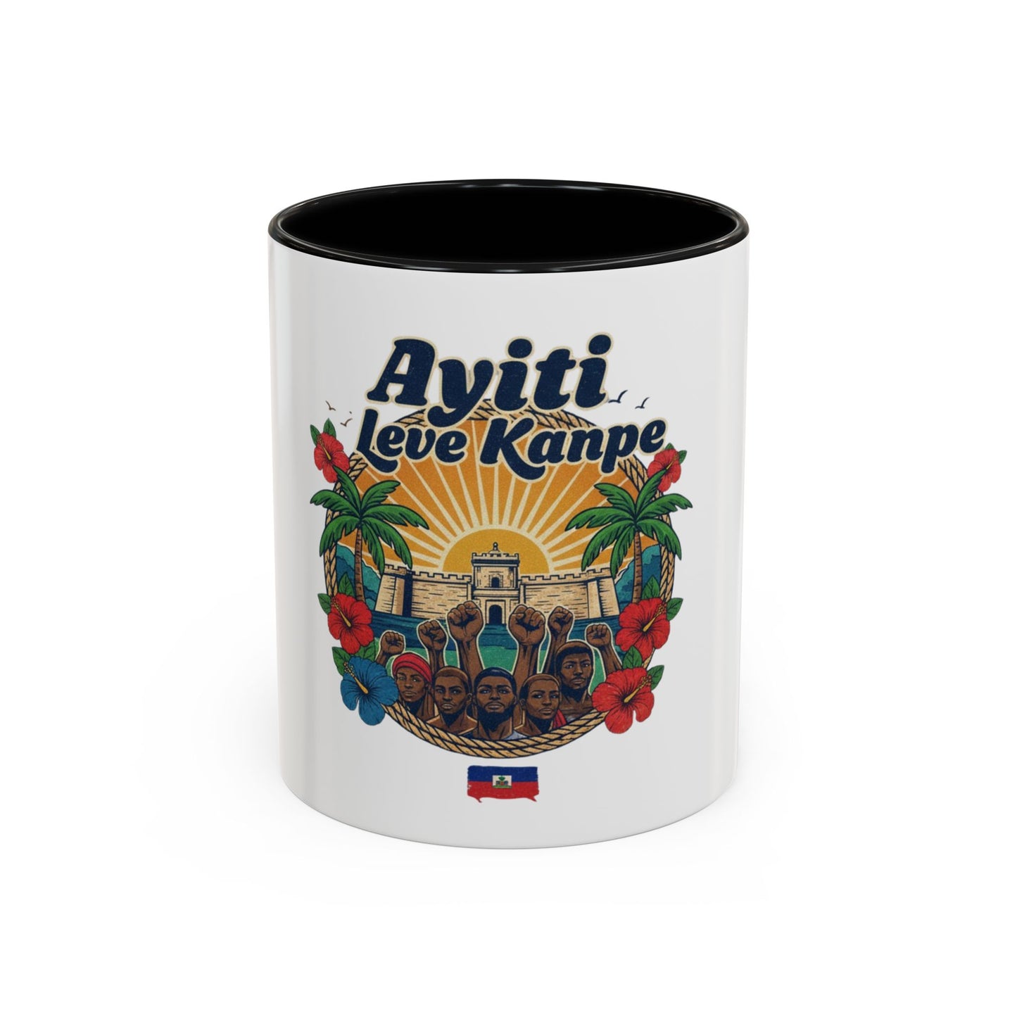 Ayiti Leve Kanpe Coffee Mug – Haitian Pride Accent Mug (11/15oz)
