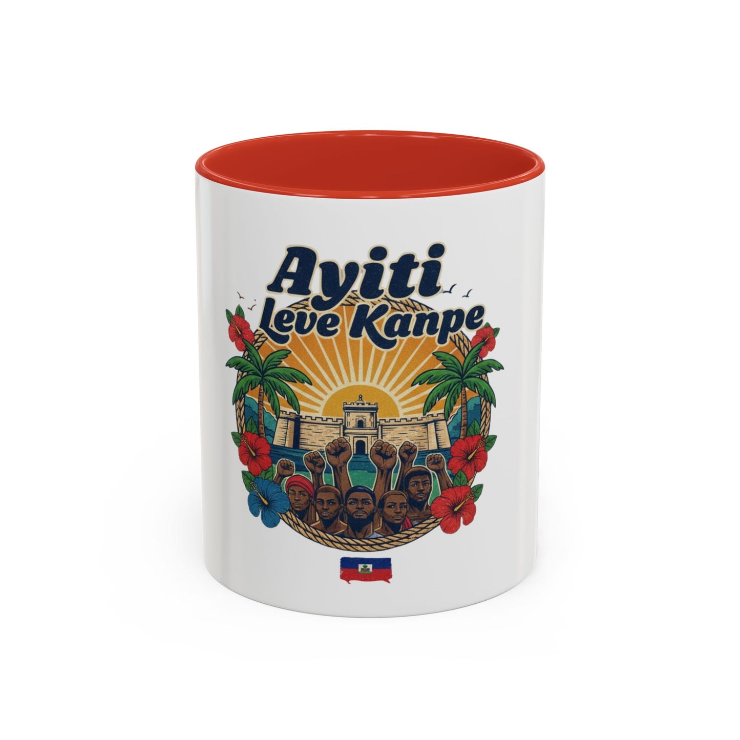 Ayiti Leve Kanpe Coffee Mug – Haitian Pride Accent Mug (11/15oz)