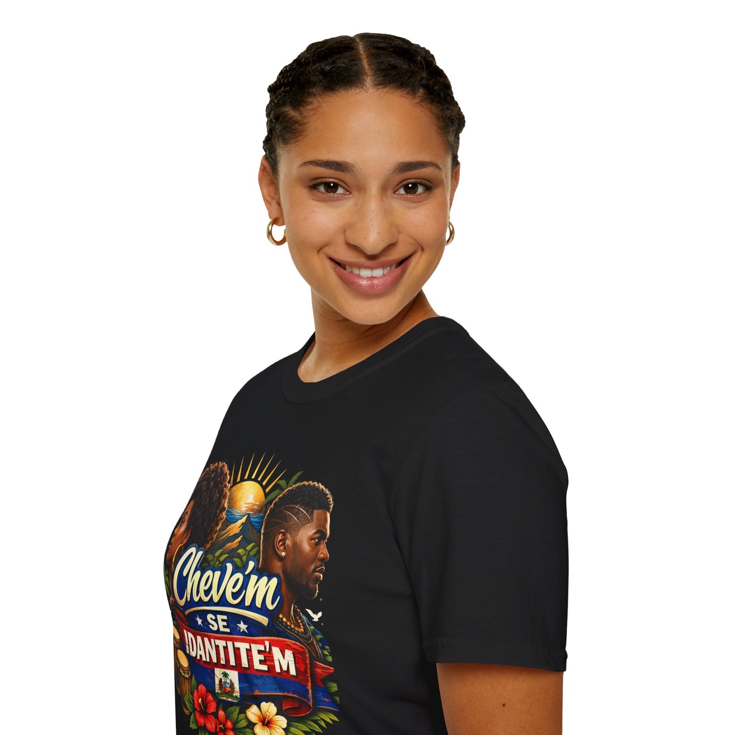 T-Shirt — "Chevem Se Identite'm" Afro-Caribbean Pride Graphic Tee