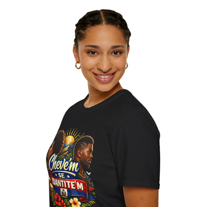 T-Shirt — "Chevem Se Identite'm" Afro-Caribbean Pride Graphic Tee