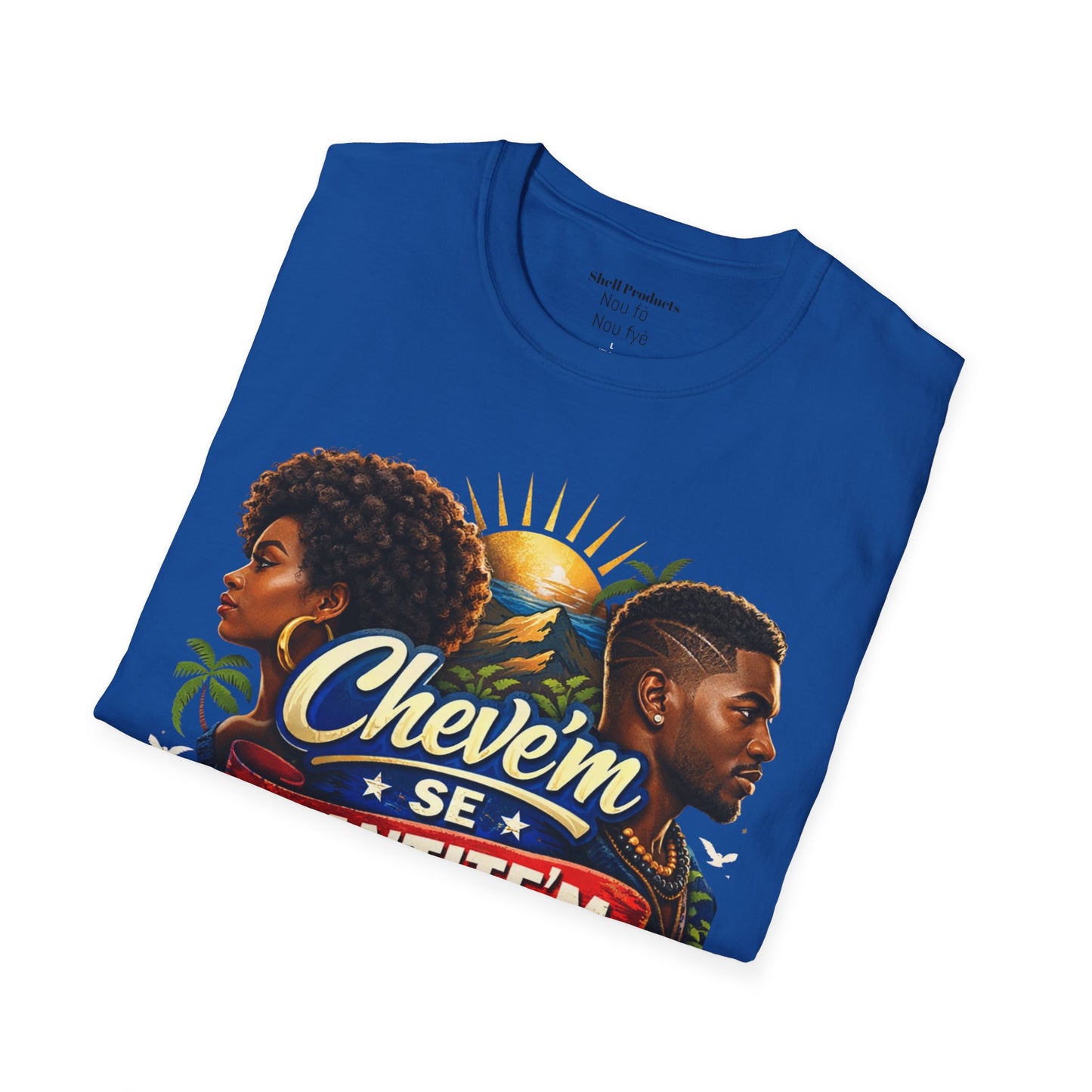 T-Shirt — "Chevem Se Identite'm" Afro-Caribbean Pride Graphic Tee