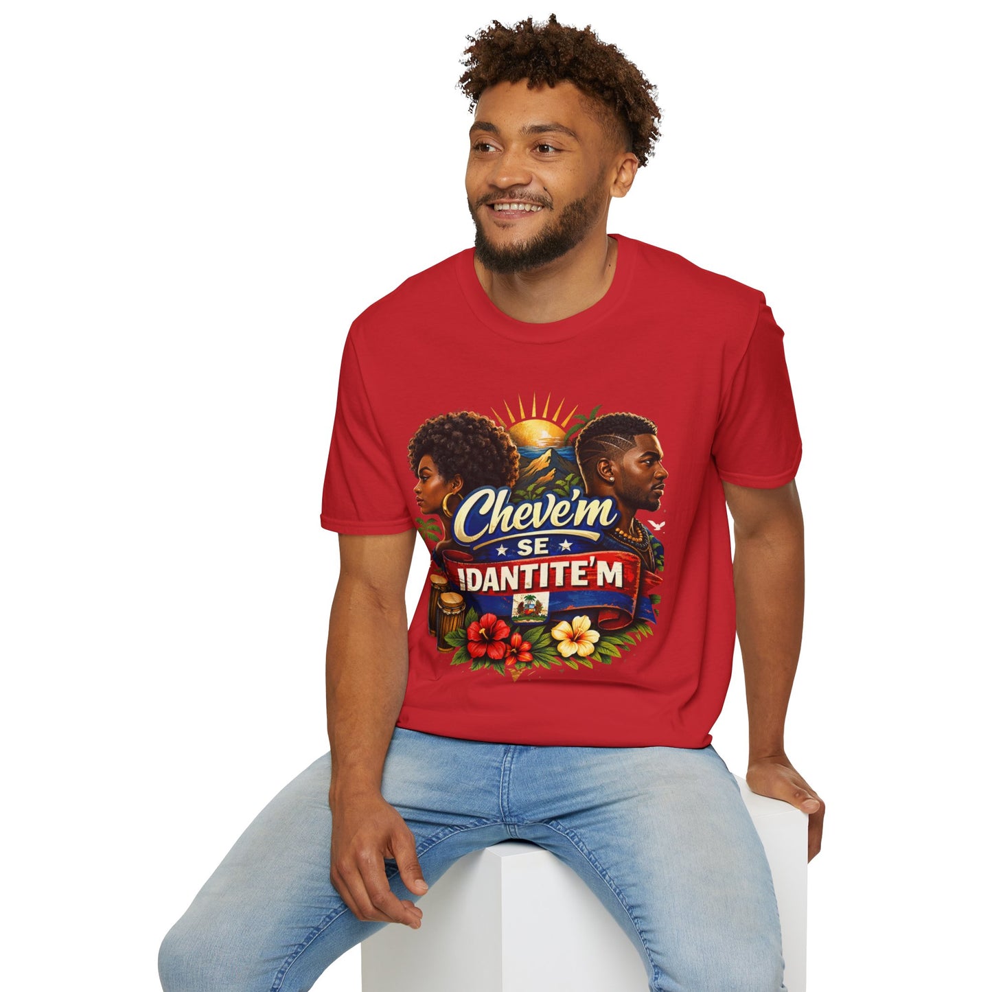 T-Shirt — "Chevem Se Identite'm" Afro-Caribbean Pride Graphic Tee