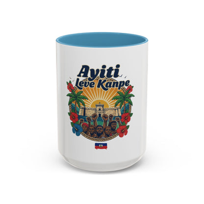 Ayiti Leve Kanpe Coffee Mug – Haitian Pride Accent Mug (11/15oz)