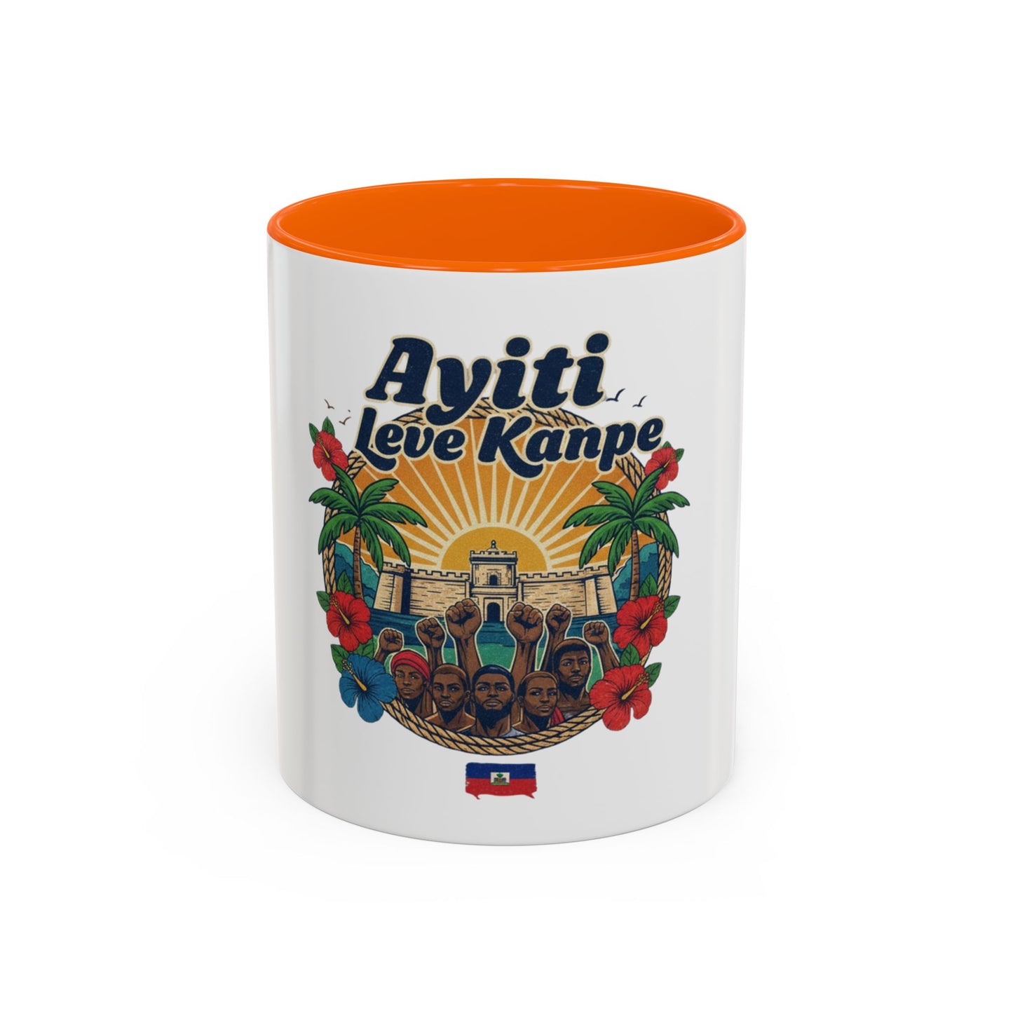 Ayiti Leve Kanpe Coffee Mug – Haitian Pride Accent Mug (11/15oz)