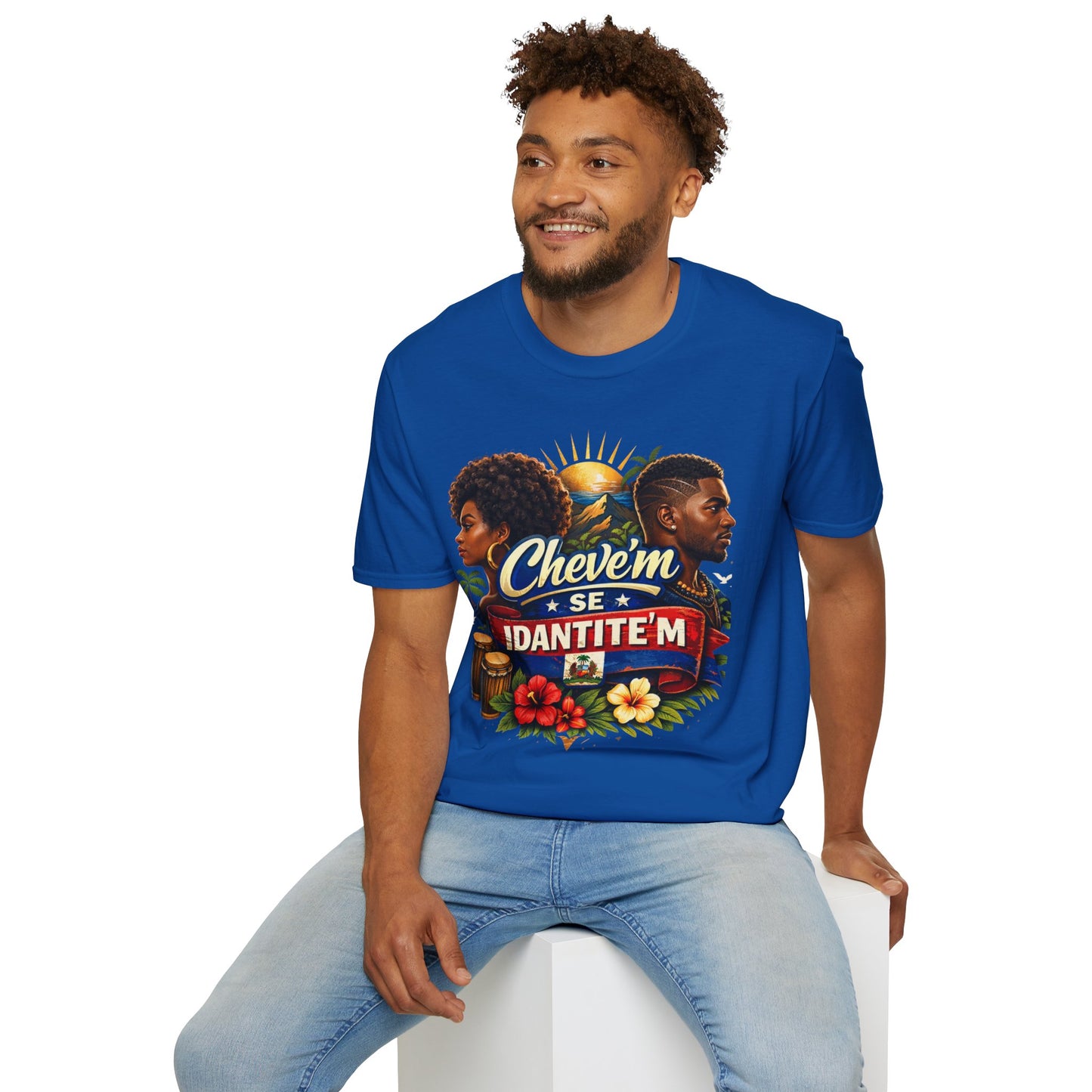 T-Shirt — "Chevem Se Identite'm" Afro-Caribbean Pride Graphic Tee