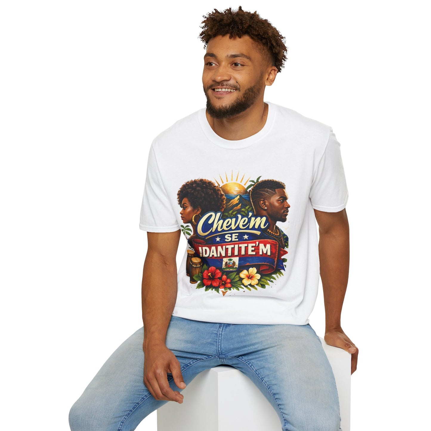 T-Shirt — "Chevem Se Identite'm" Afro-Caribbean Pride Graphic Tee