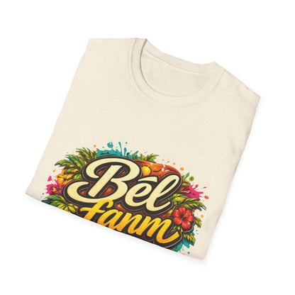 T-Shirt — "Bel Fam" Colorful Tropical Graffiti Design
