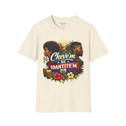 T-Shirt — "Chevem Se Identite'm" Afro-Caribbean Pride Graphic Tee