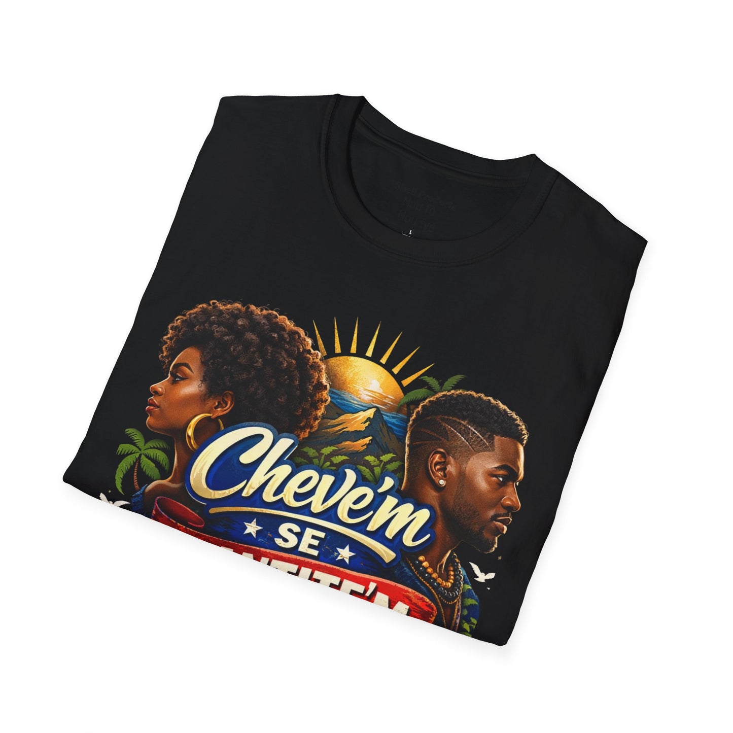 T-Shirt — "Chevem Se Identite'm" Afro-Caribbean Pride Graphic Tee