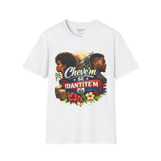 T-Shirt — "Chevem Se Identite'm" Afro-Caribbean Pride Graphic Tee