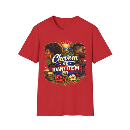 T-Shirt — "Chevem Se Identite'm" Afro-Caribbean Pride Graphic Tee