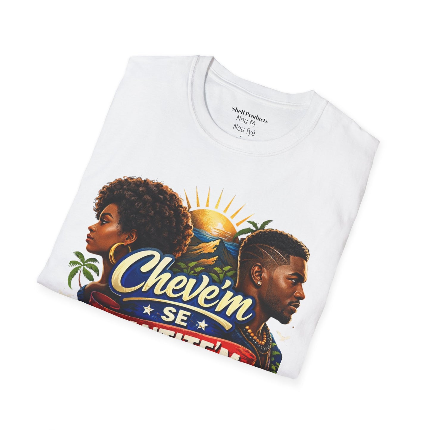 T-Shirt — "Chevem Se Identite'm" Afro-Caribbean Pride Graphic Tee