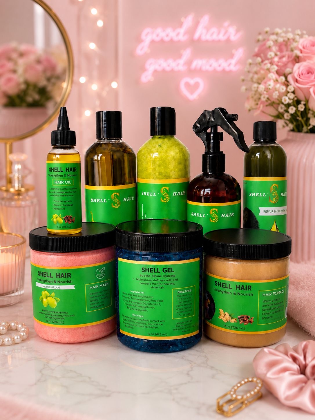 8 Shell Hair Products_ Full Package Kit