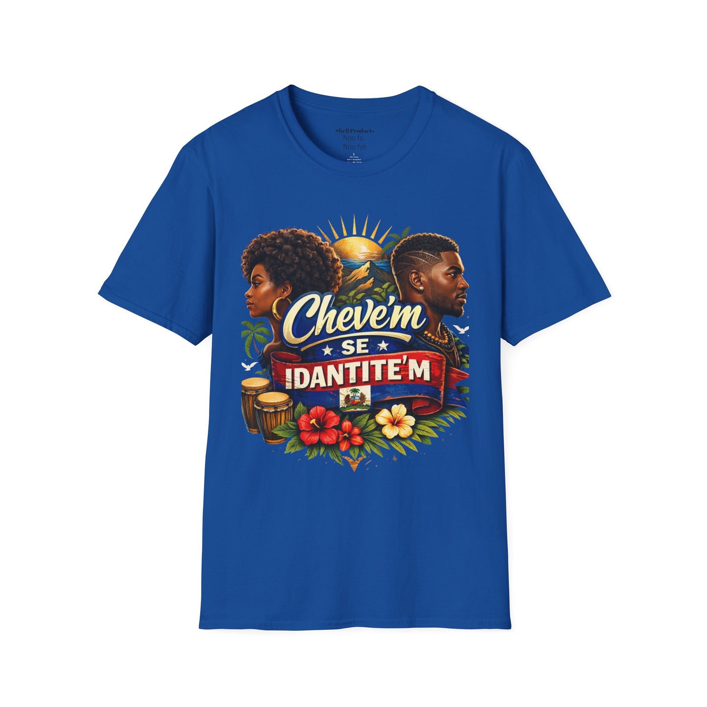 T-Shirt — "Chevem Se Identite'm" Afro-Caribbean Pride Graphic Tee