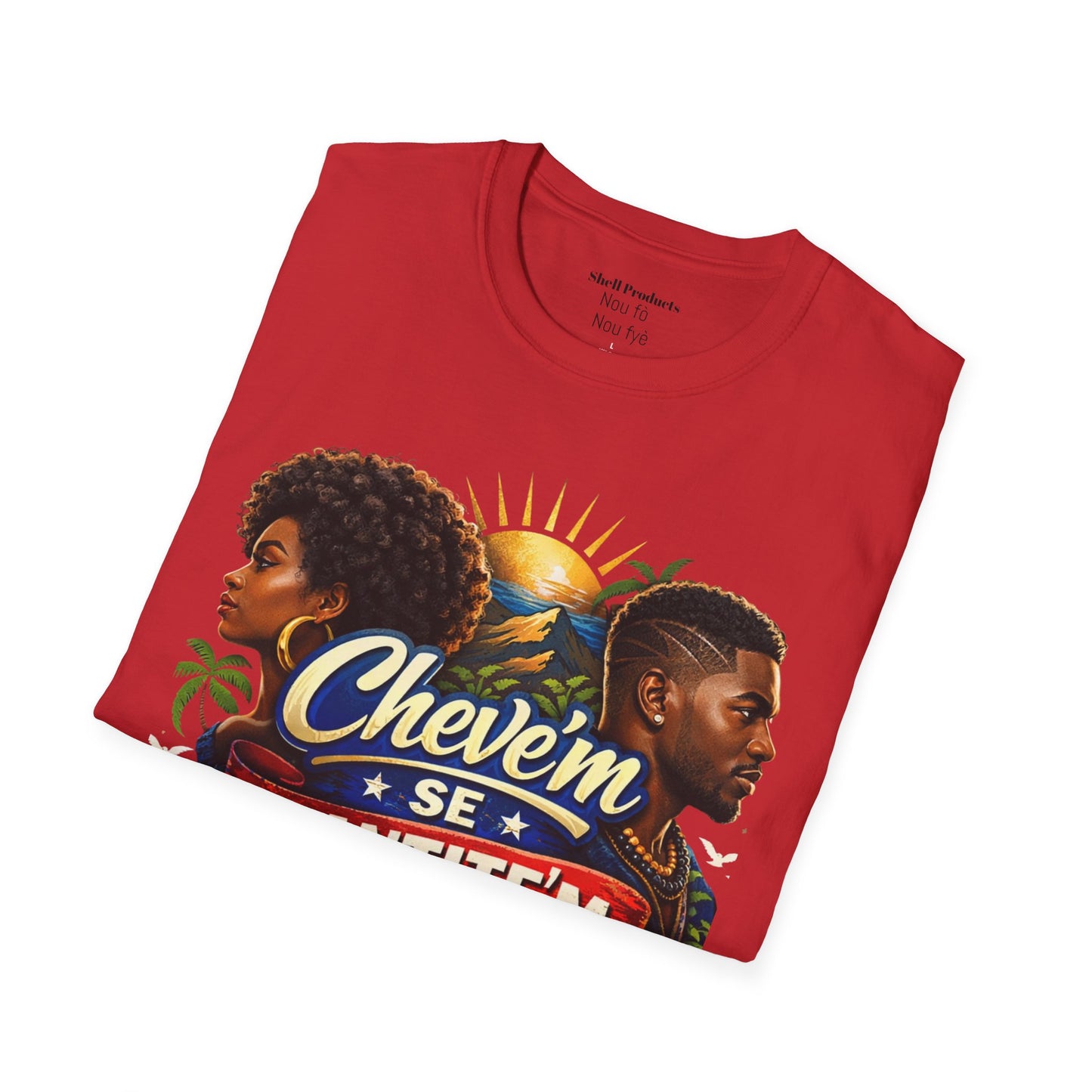 T-Shirt — "Chevem Se Identite'm" Afro-Caribbean Pride Graphic Tee