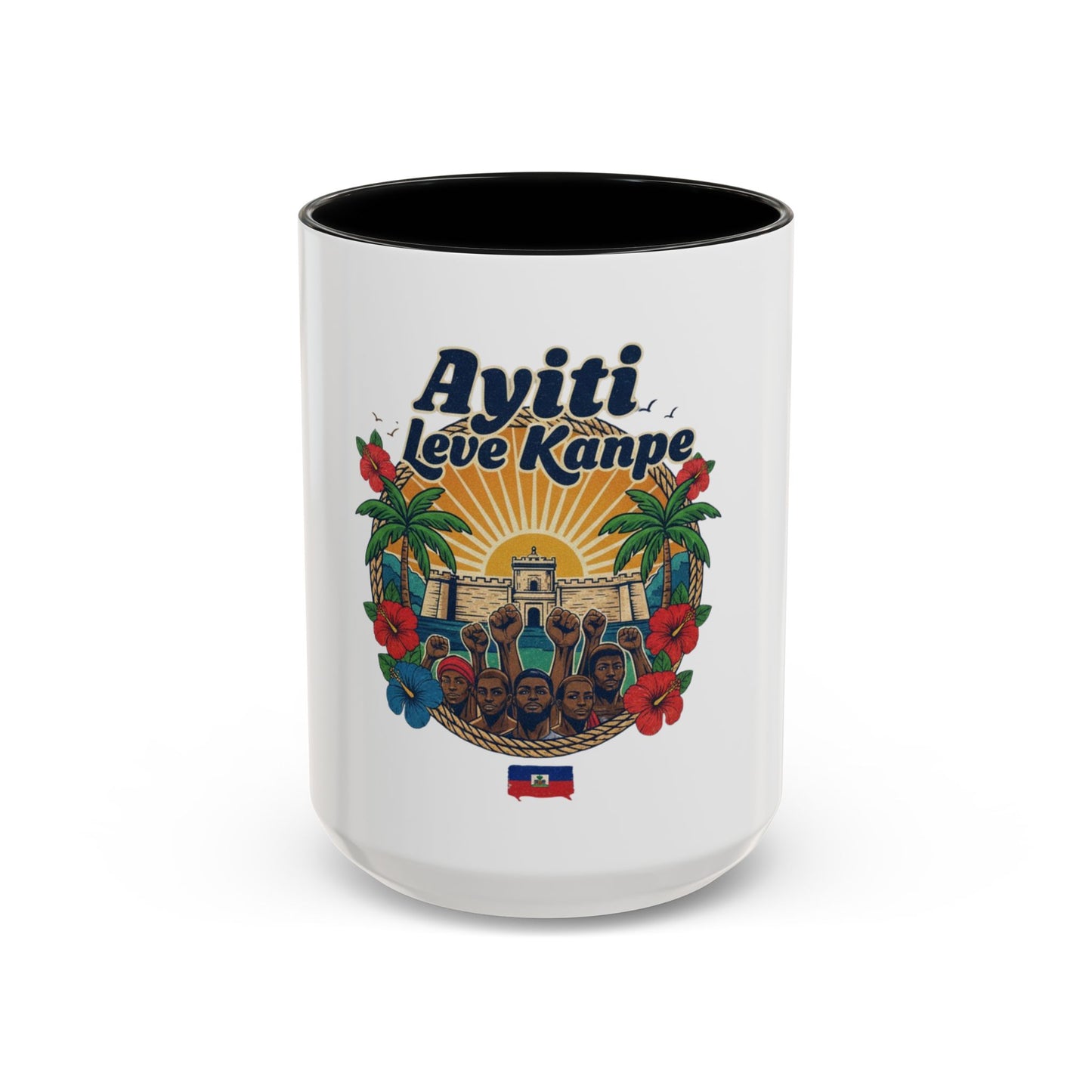 Ayiti Leve Kanpe Coffee Mug – Haitian Pride Accent Mug (11/15oz)
