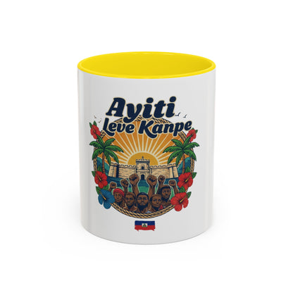 Ayiti Leve Kanpe Coffee Mug – Haitian Pride Accent Mug (11/15oz)