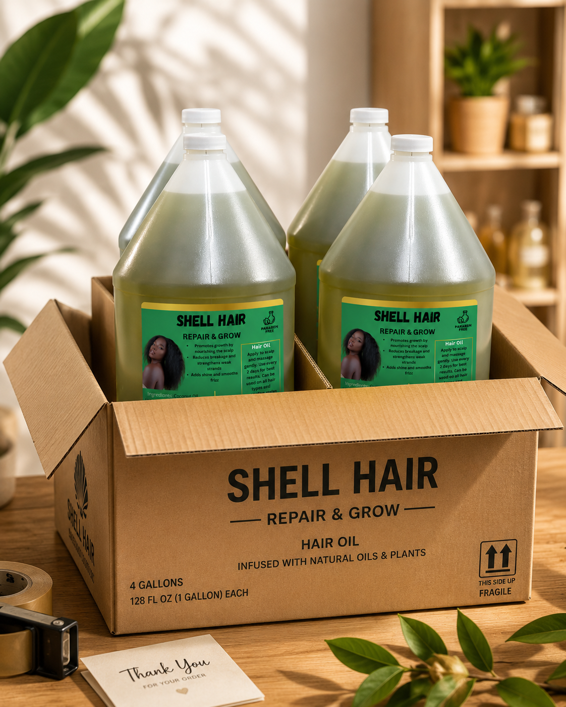 Gallon of Shell Hair oil 128 fl oz
